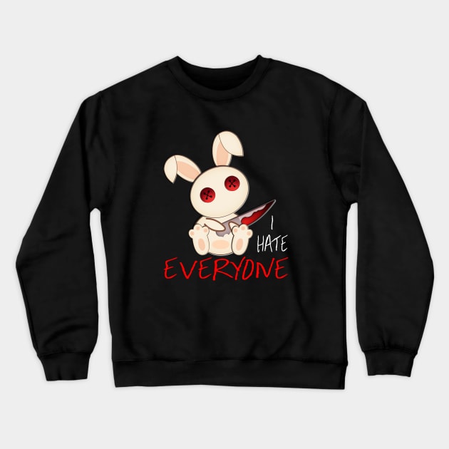 I Hate Everyone Crewneck Sweatshirt by Warp9